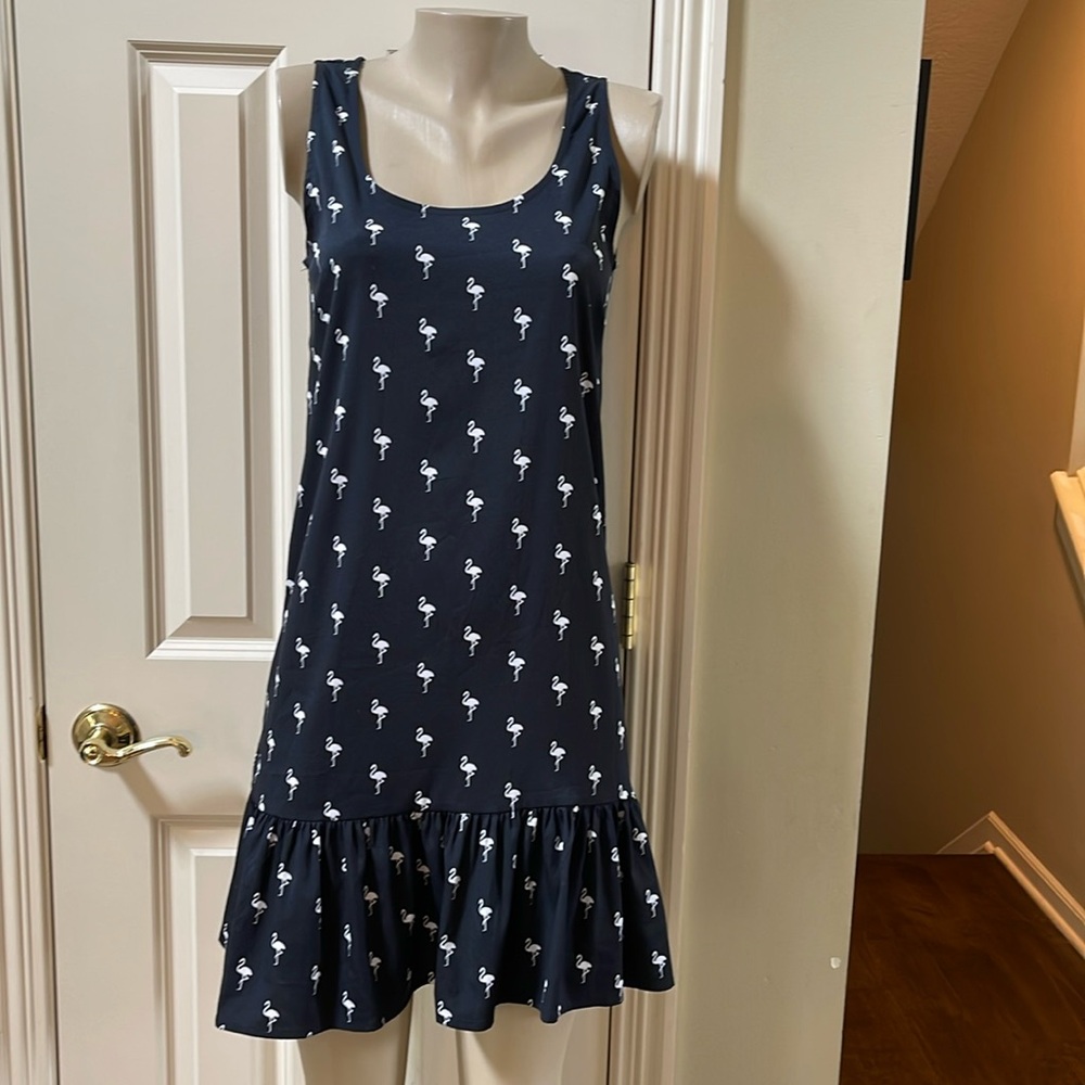 Banana Republic Black/white Flamingo print dress, 4